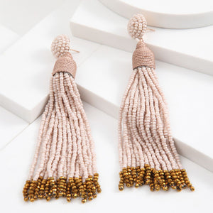 Aros Fiesta Flecos Rosado Humana