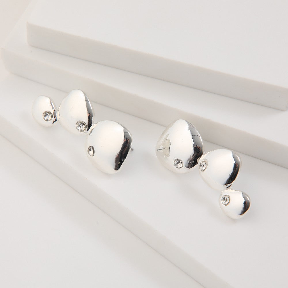 Aros Largos Mila Plateado I-D