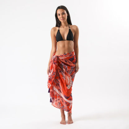 Pareo Estampado Mallorca Naranjo i-D
