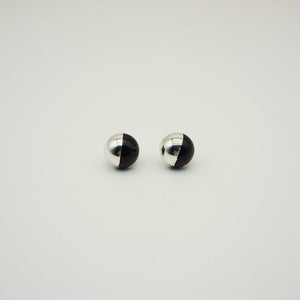 Aros Pegado Esferas Negros Tatienne