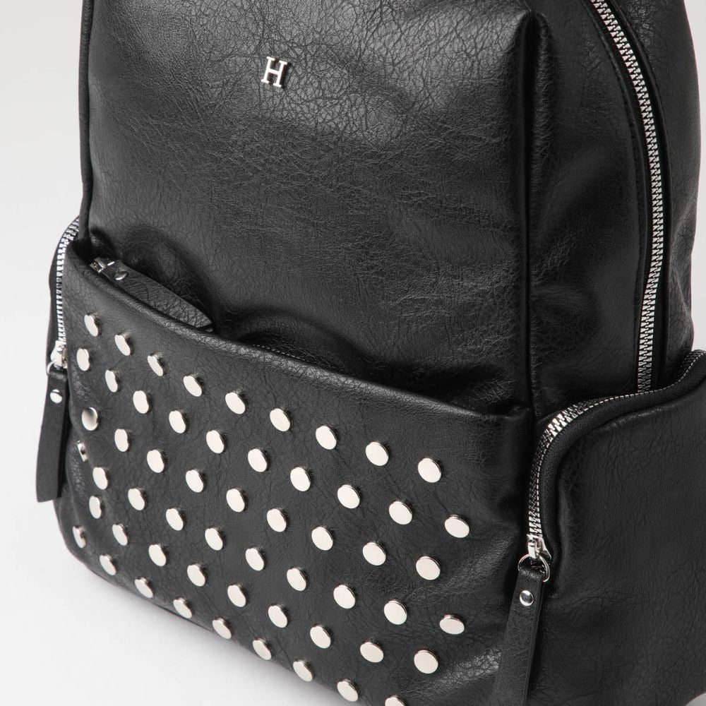 Mochila Arya Ecocuero Negra Humana