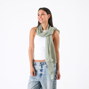 Pañuelo Liso Marbella Cuadros Verde Id