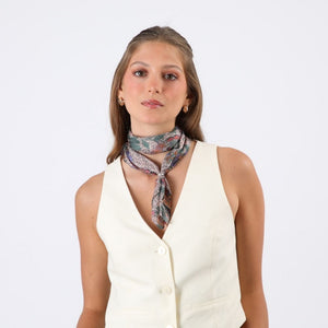 Bandana Estampada Agus Seda Multi Humana