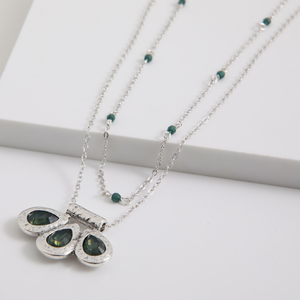 Collar Corto Naya Plateado Humana