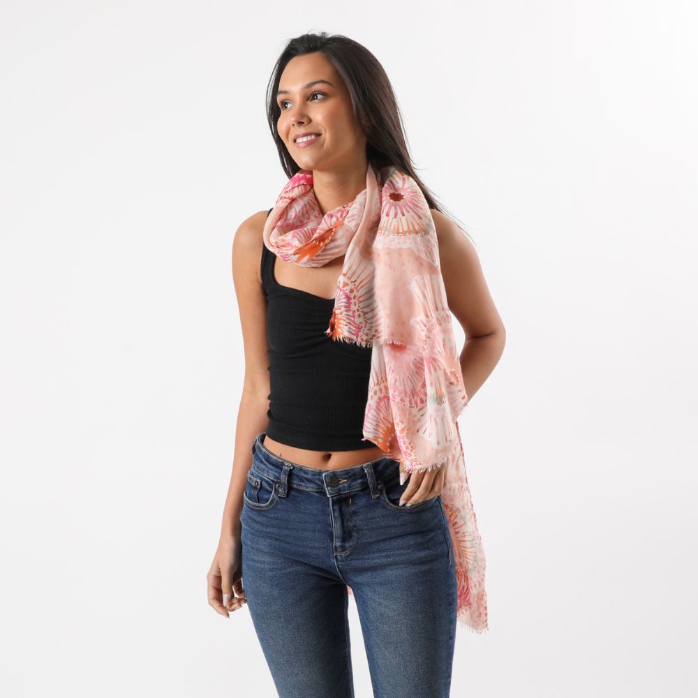 Pañuelo Estampado Delilah Rosado Tatienne