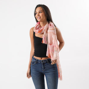 Pañuelo Estampado Delilah Rosado Tatienne