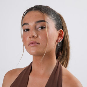 Set de Aros Triple Shine Plateado Humana