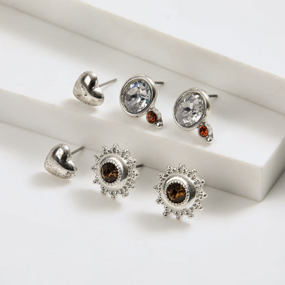 Set De Aros Mary Plateado I-D