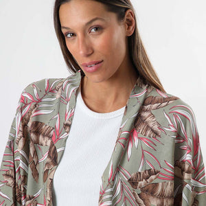 Kimono Peonias Verde Humana