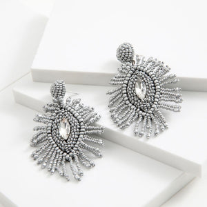 Aros Largo Lians Plateado Tatienne