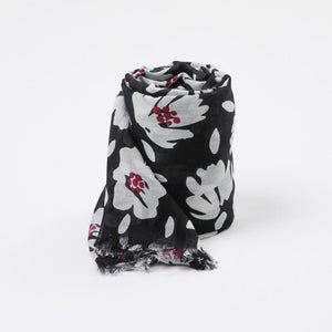 Pañuelo Estampado Aralia Negro Humana
