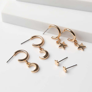 Set Aros Dorados Essential Cosmic Humana