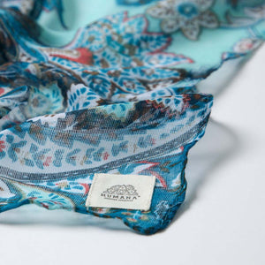 Pañuelo Estampado Paisley Celeste Humana