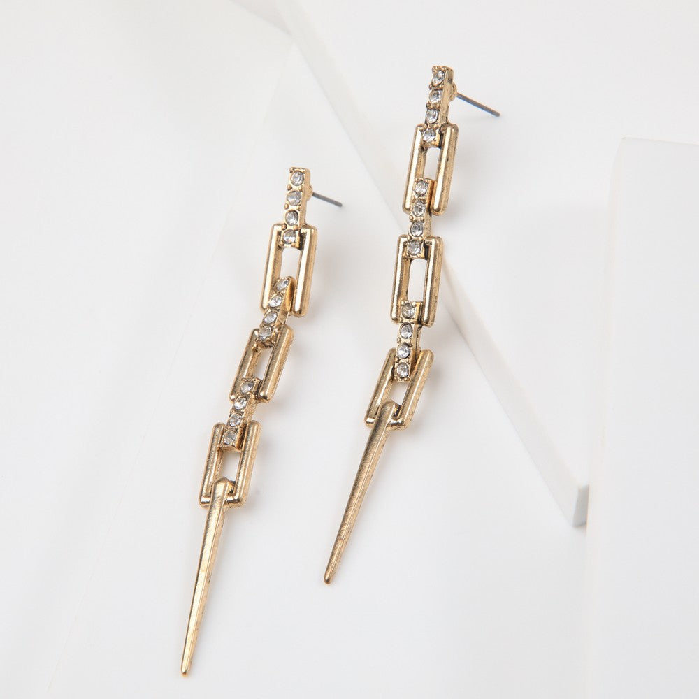 Aros Largos Sofia Dorado Humana