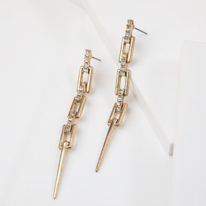 Aros Largos Sofia Dorado Humana