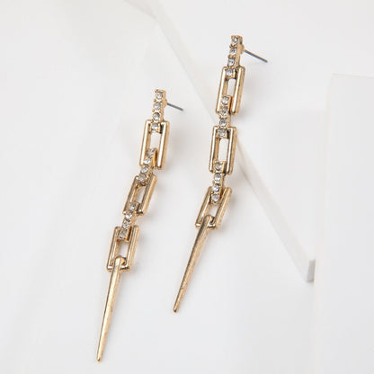 Aros Largos Sofia Dorado Humana