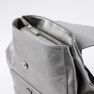 Mochila Rufiji Ecocuero plateado Tatienne