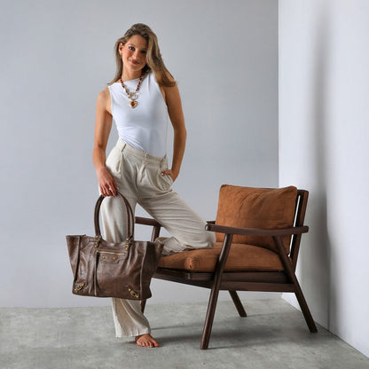 Cartera Tote Mia Brown Humana