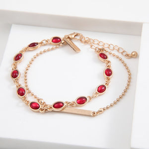 Pulsera Blanda Ruby Dorado Humana