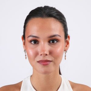 Aros Mediano Brillantes Dorado Humana