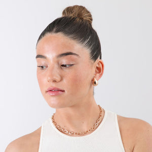 Set de argollas y collar Marite Dorado ID