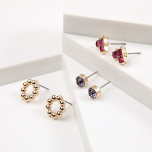 Aros Set Pua Dorado i-D