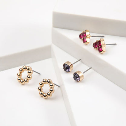 Aros Set Pua Dorado i-D