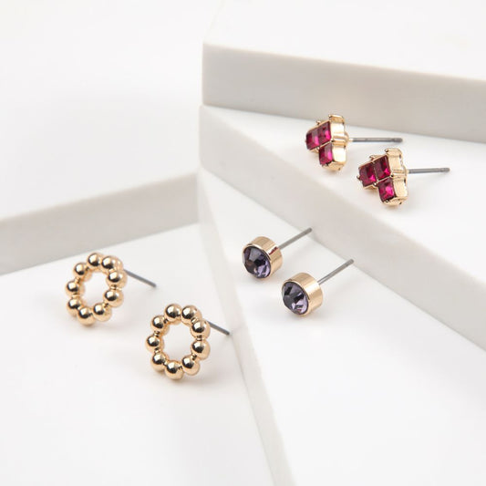 Aros Set Pua Dorado i-D