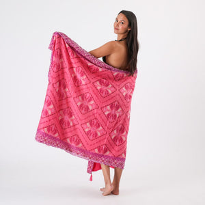 Toalla Reversible Kos Fucsia Humana