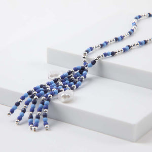 Collar Largo Fatima Azul Tatienne