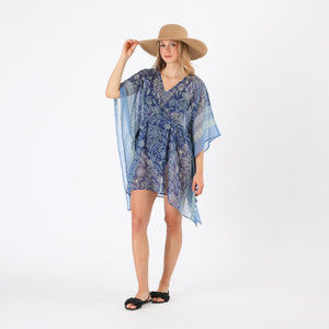 Kimono Sena Estampado floral azul Tatienne