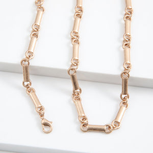 Collar Cadenas Eslabones Dorado Tatienne