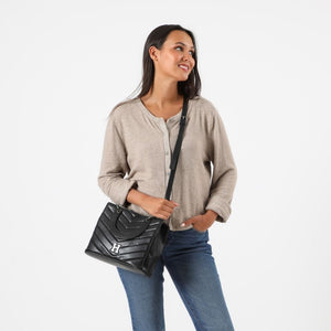 Cartera Cruzada Cassey Negro Humana