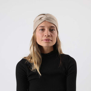 Cintillo Tejido Lurex Café Humana