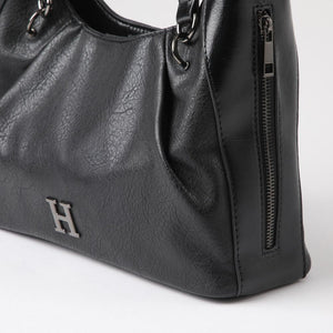 Cartera Bandolera April Ecocuero Negra Humana