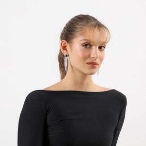 Aros Largo Nino Plateado Humana