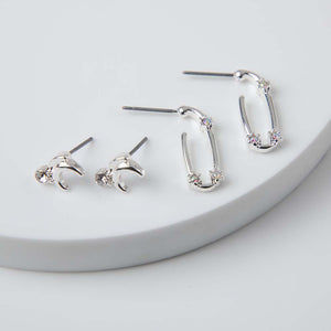 Set Aros Aube Plateado i-D