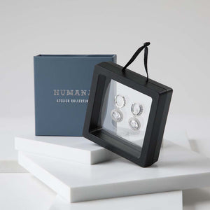 Aros Mediano Madeira Plateado Humana