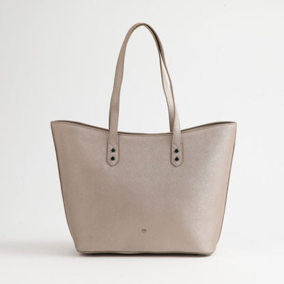 Cartera Tote Reims Ecocuero Beige ID