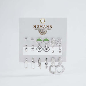Set Aros Tronador Plateados Humana