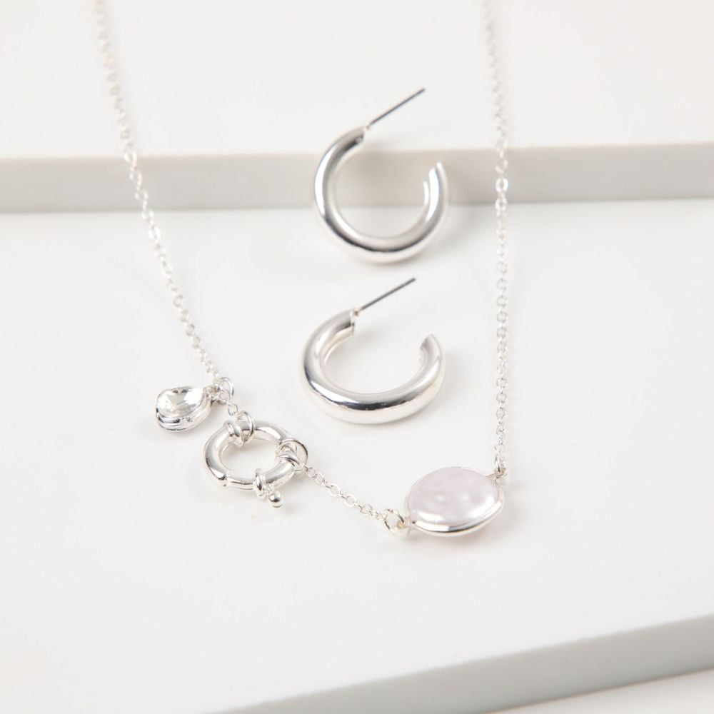 Set Collar Y Aros Skye Plateado Tatienne