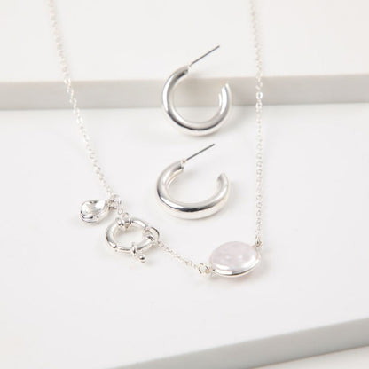 Set Collar Y Aros Skye Plateado Tatienne