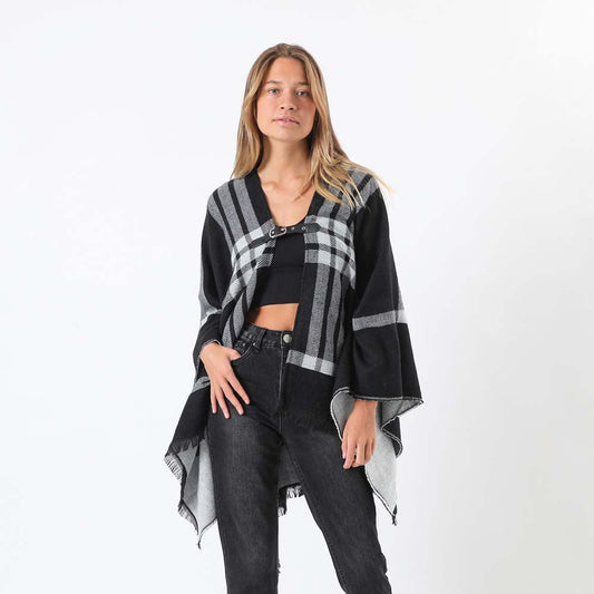 Poncho Belt Negro Humana