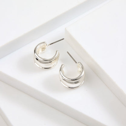 Aros Argollas Evia Silver Tatienne