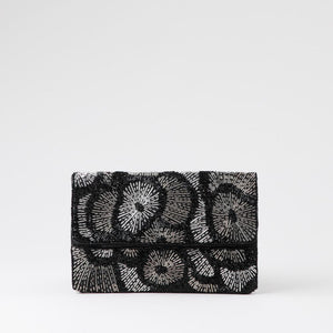 Cartera De Fiesta Mostacilla Radial Plateado Humana