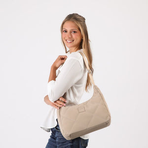 Cartera Bandolera Samoa Nylon Beige Tatienne