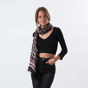 Pañuelo Estampado Marrom Café i-D