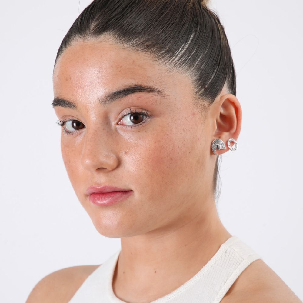 Set de 2 aros Lu Plateado ID