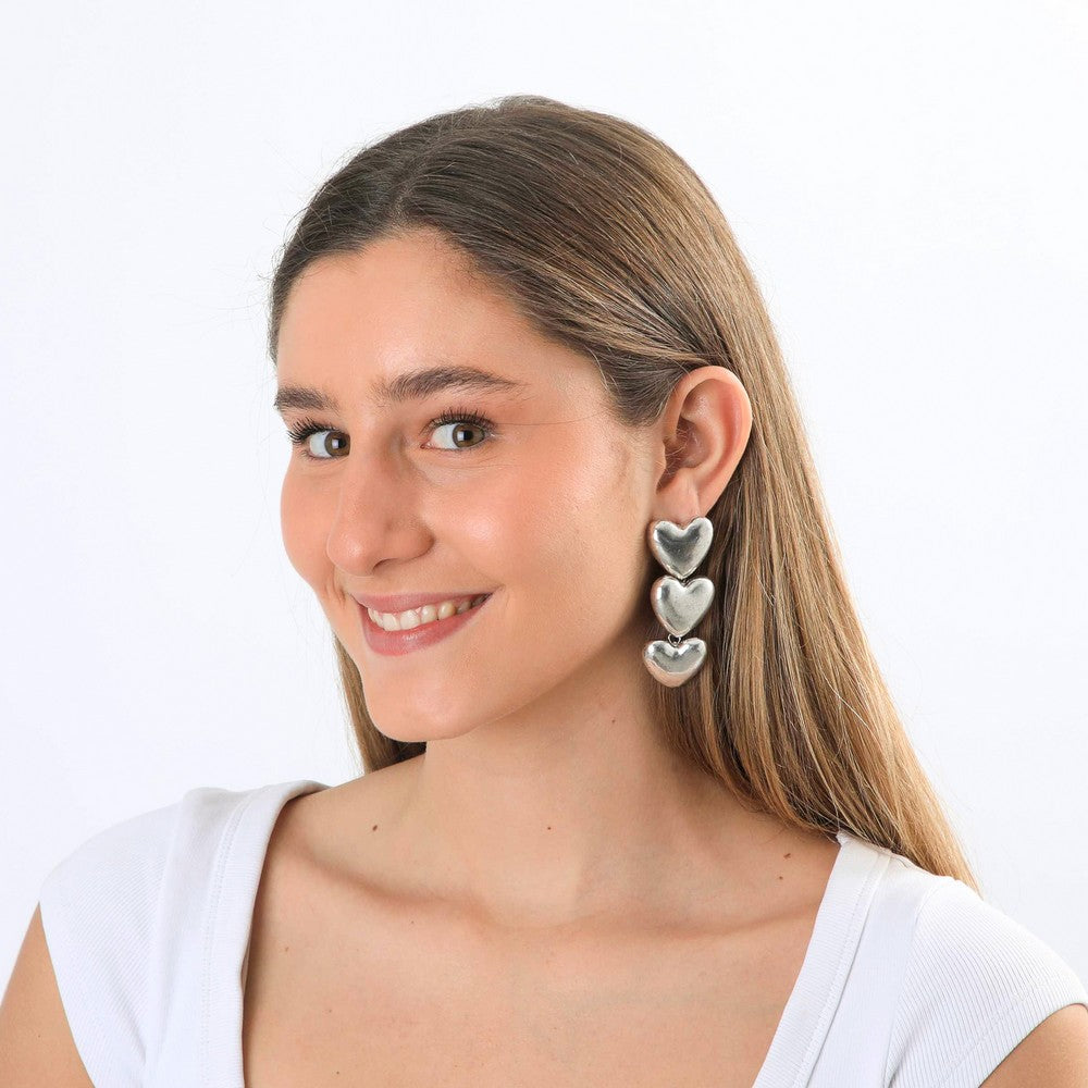 Aros Largos Alma Plateado I-D