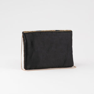 Cartera De Fiesta Mostacilla Flores Humana